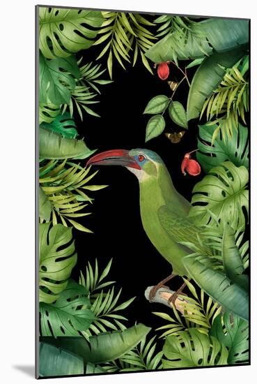 Jungle with Green Toucan-Andrea Haase-Mounted Giclee Print