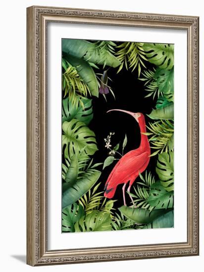 Jungle with Heron-Andrea Haase-Framed Giclee Print