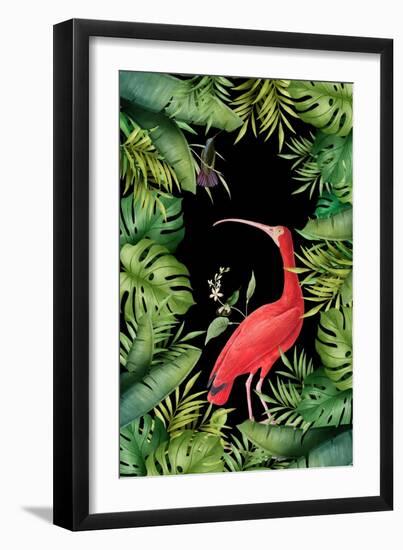 Jungle with Heron-Andrea Haase-Framed Giclee Print