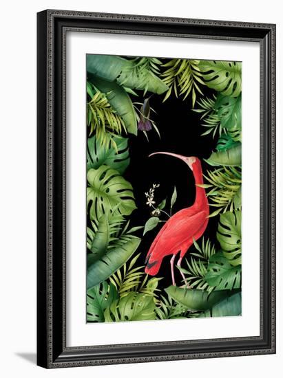 Jungle with Heron-Andrea Haase-Framed Giclee Print