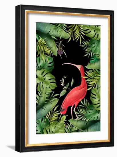 Jungle with Heron-Andrea Haase-Framed Giclee Print