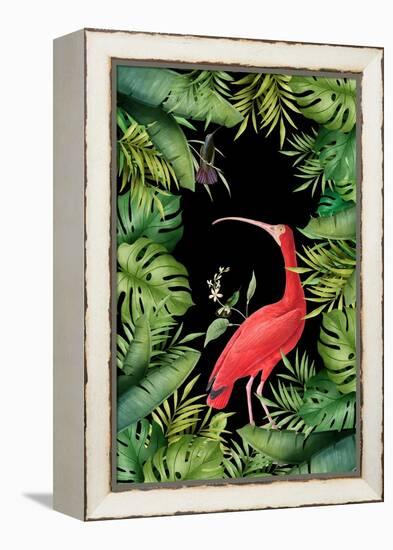 Jungle with Heron-Andrea Haase-Framed Premier Image Canvas