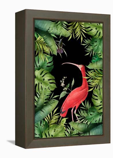 Jungle with Heron-Andrea Haase-Framed Premier Image Canvas