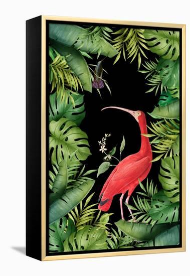 Jungle with Heron-Andrea Haase-Framed Premier Image Canvas