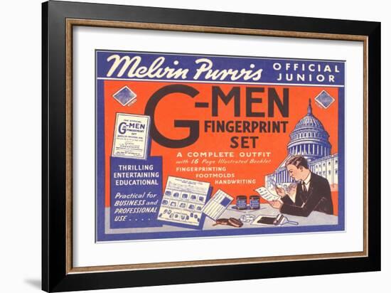 Junior G-Men Fingerprint Set-null-Framed Premium Giclee Print