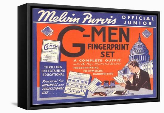 Junior G-Men Fingerprint Set-null-Framed Stretched Canvas