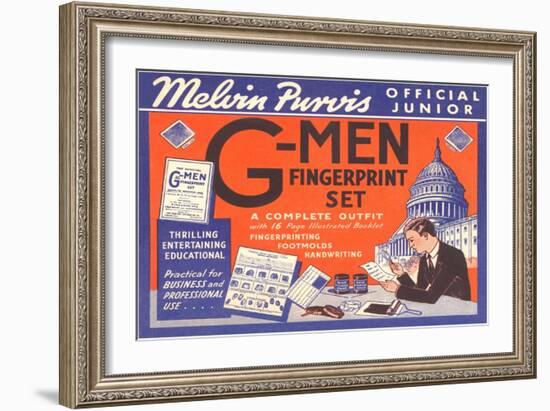 Junior G-Men Fingerprint Set-null-Framed Giclee Print