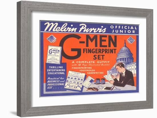 Junior G-Men Fingerprint Set-null-Framed Giclee Print