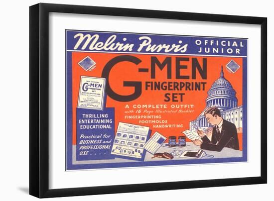 Junior G-Men Fingerprint Set-null-Framed Giclee Print
