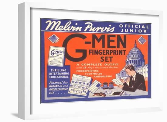 Junior G-Men Fingerprint Set-null-Framed Giclee Print