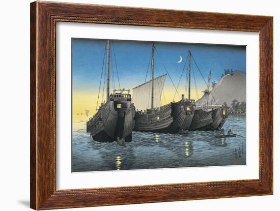 Junk Ships in the Sea-null-Framed Giclee Print