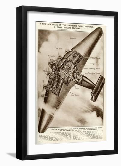 Junkers G38, Large German Freight Plane-B und H Romer-Framed Art Print