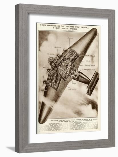 Junkers G38, Large German Freight Plane-B und H Romer-Framed Premium Giclee Print