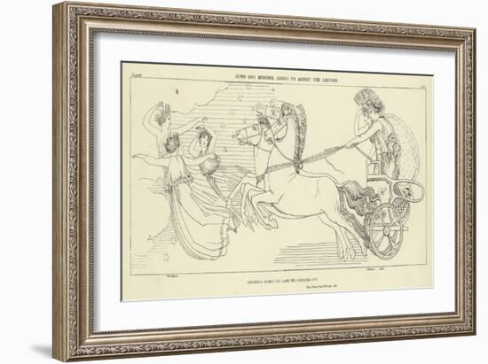 Juno and Minerva Going to Assist the Greeks-John Flaxman-Framed Giclee Print