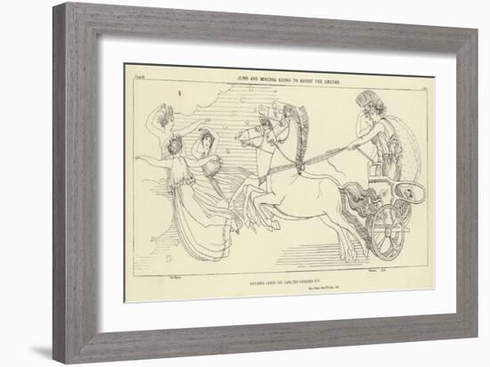 Juno and Minerva Going to Assist the Greeks-John Flaxman-Framed Giclee Print