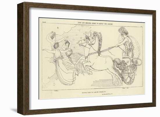 Juno and Minerva Going to Assist the Greeks-John Flaxman-Framed Giclee Print