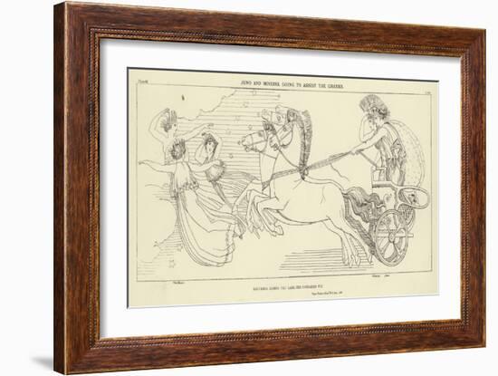 Juno and Minerva Going to Assist the Greeks-John Flaxman-Framed Giclee Print