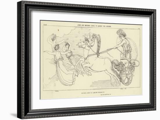 Juno and Minerva Going to Assist the Greeks-John Flaxman-Framed Giclee Print