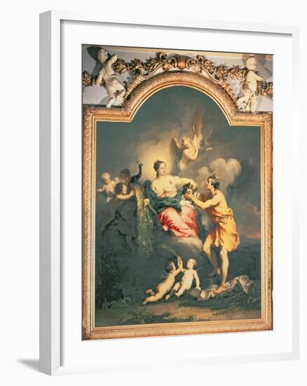 Juno Receives the Head of Argus (Oil)-Jacopo Amigoni-Framed Giclee Print