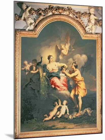 Juno Receives the Head of Argus (Oil)-Jacopo Amigoni-Mounted Giclee Print
