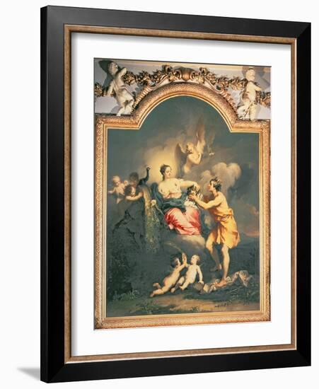 Juno Receives the Head of Argus (Oil)-Jacopo Amigoni-Framed Giclee Print