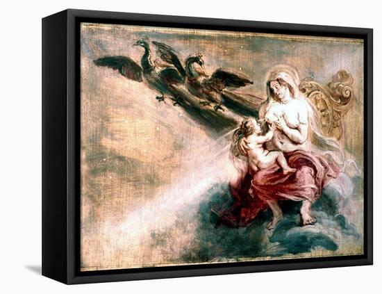 Juno Suckling Hercules-Peter Paul Rubens-Framed Premier Image Canvas