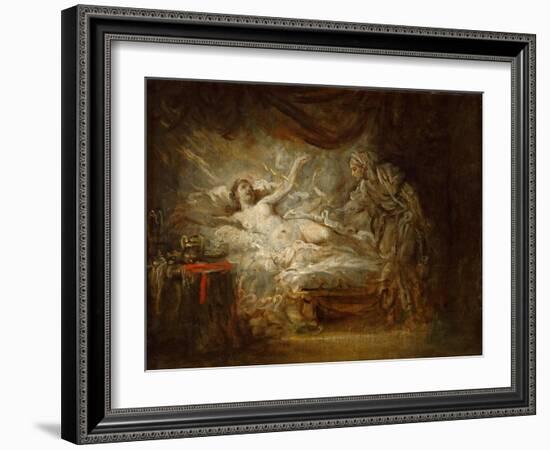 Jupiter and Aegina-Jean-Baptiste Greuze-Framed Giclee Print