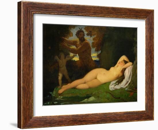 Jupiter and Antiope, 1851-Jean-Auguste-Dominique Ingres-Framed Giclee Print
