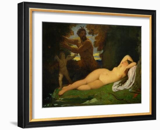 Jupiter and Antiope, 1851-Jean-Auguste-Dominique Ingres-Framed Giclee Print