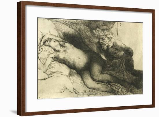 Jupiter and Antiope, C.1659-Rembrandt van Rijn-Framed Giclee Print