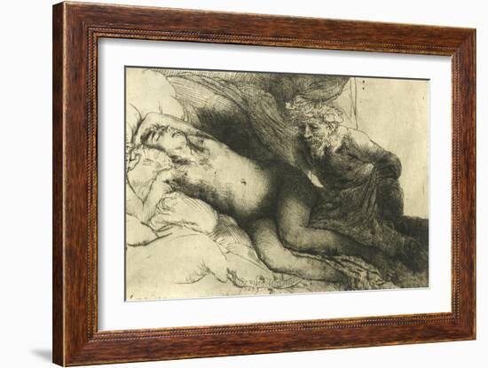 Jupiter and Antiope, C.1659-Rembrandt van Rijn-Framed Giclee Print