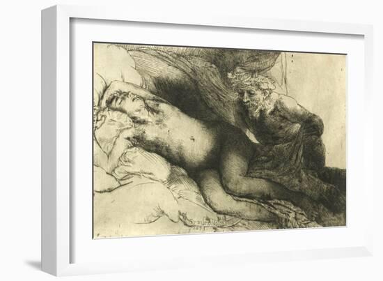 Jupiter and Antiope, C.1659-Rembrandt van Rijn-Framed Giclee Print