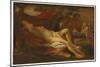 Jupiter and Antiope (Oil on Canvas)-Nicolas Poussin-Mounted Giclee Print