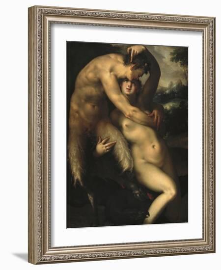 Jupiter and Antiope-Bartholomaeus Spranger-Framed Art Print