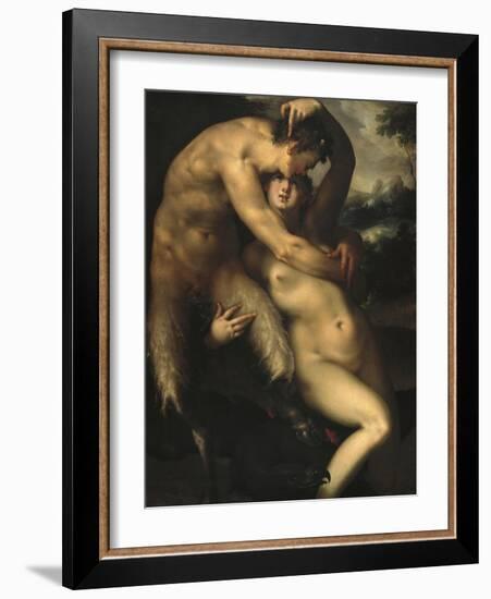 Jupiter and Antiope-Bartholomaeus Spranger-Framed Art Print