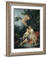 Jupiter and Callisto-Francois Boucher-Framed Art Print
