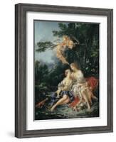Jupiter and Callisto-Francois Boucher-Framed Art Print