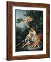Jupiter and Callisto-Francois Boucher-Framed Art Print
