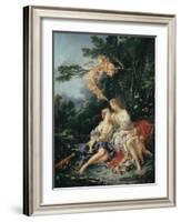 Jupiter and Callisto-Francois Boucher-Framed Art Print