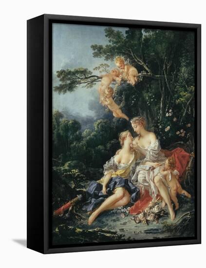 Jupiter and Callisto-Francois Boucher-Framed Stretched Canvas