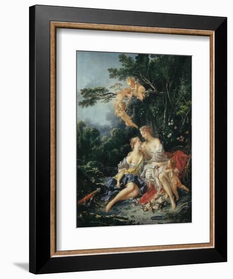 Jupiter and Callisto-Francois Boucher-Framed Art Print