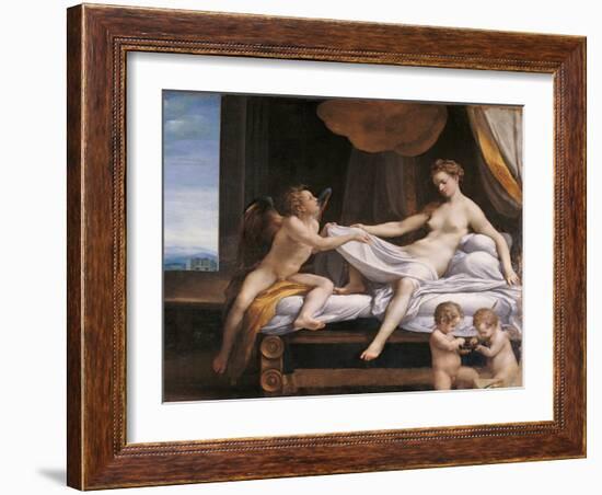 Jupiter and Dana-Correggio-Framed Giclee Print