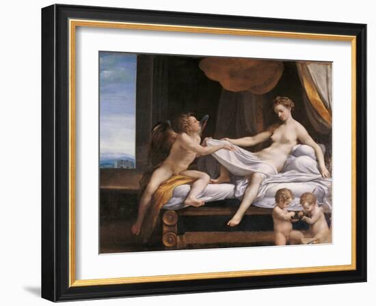 Jupiter and Dana-Correggio-Framed Giclee Print