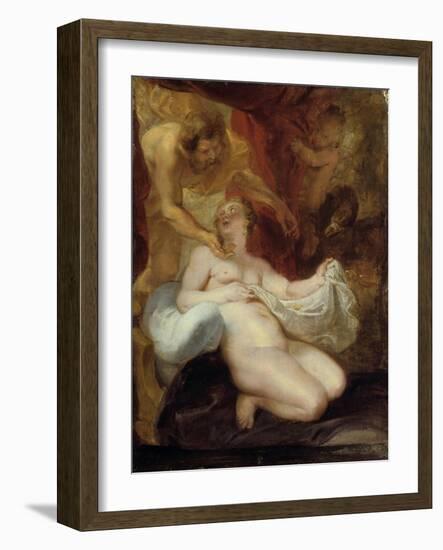 Jupiter and Danae, 17th Century-Peter Paul Rubens-Framed Giclee Print