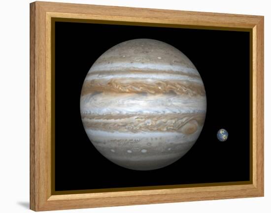 Jupiter And Earth Compared, Artwork-Walter Myers-Framed Premier Image Canvas