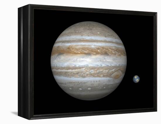 Jupiter And Earth Compared, Artwork-Walter Myers-Framed Premier Image Canvas