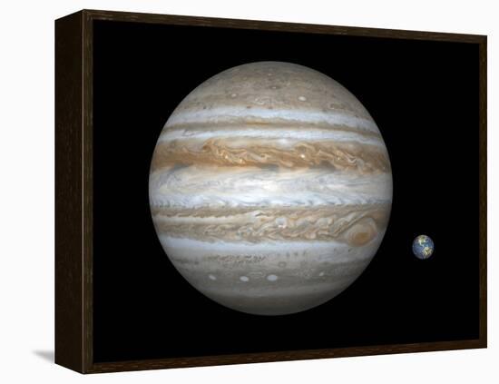 Jupiter And Earth Compared, Artwork-Walter Myers-Framed Premier Image Canvas