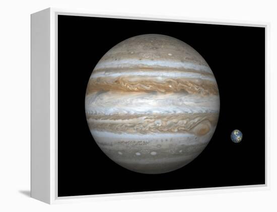 Jupiter And Earth Compared, Artwork-Walter Myers-Framed Premier Image Canvas