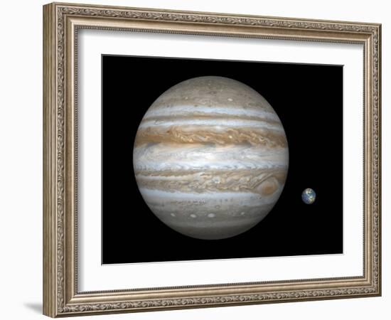 Jupiter And Earth Compared, Artwork-Walter Myers-Framed Photographic Print