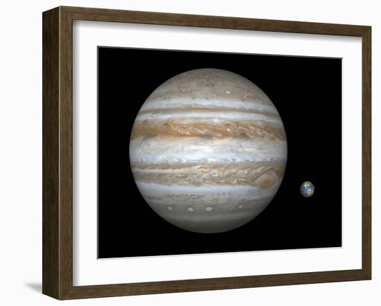 Jupiter And Earth Compared, Artwork-Walter Myers-Framed Photographic Print